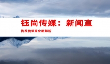 钰尚传媒：全面解析新闻宣传发稿策略，软文推广利用媒体发布渠道与网络宣传共创爆文效果！、品牌软文发布